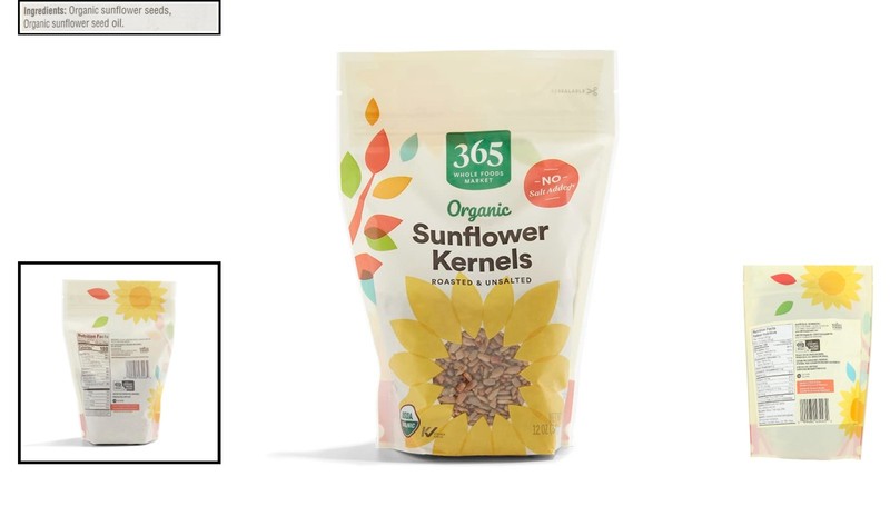 Organic Roasted Unsalted Sunflower Kernels, 12 Ounce - Nutritious Snack Choice gallery