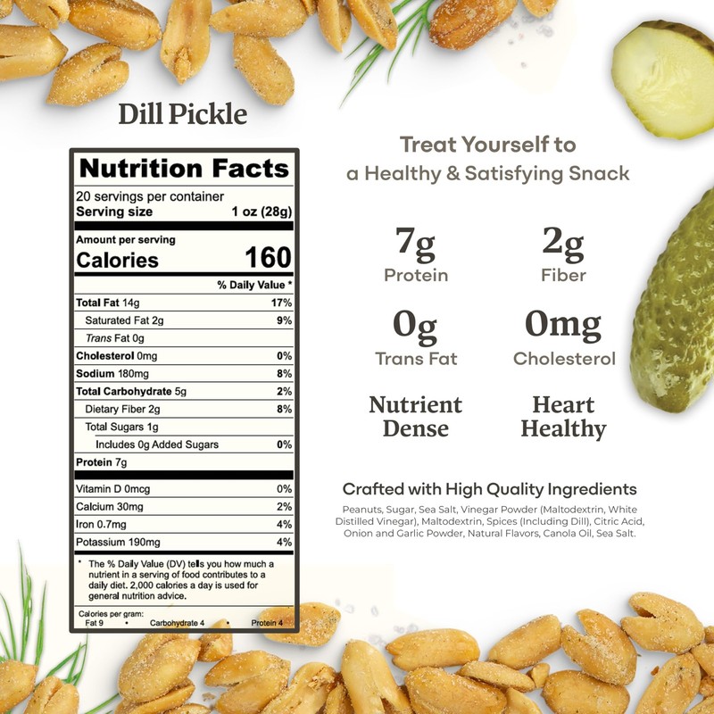 Belmont Peanuts Artisan Dill Pickle Flavored Virginia Peanuts, 20 oz 1 Pack –... gallery