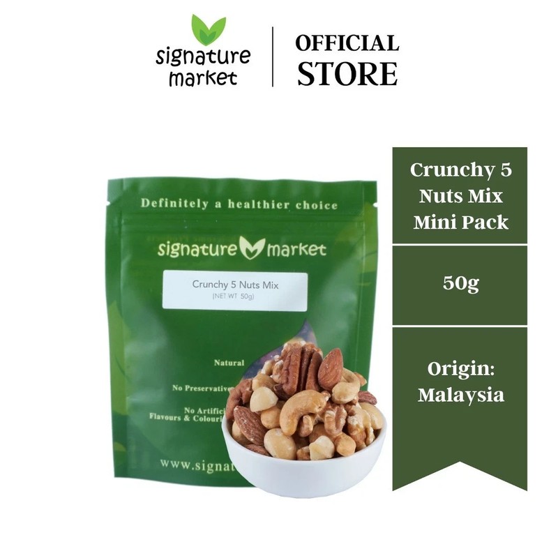 SIGNATURE MARKET CRUNCHY 5 NUTS MIX MINI PACK 50G