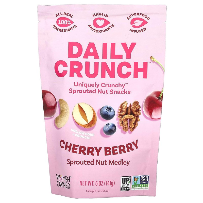 Daily Crunch Sprouted Almond Medley Cherry Berry Pouch 5 oz