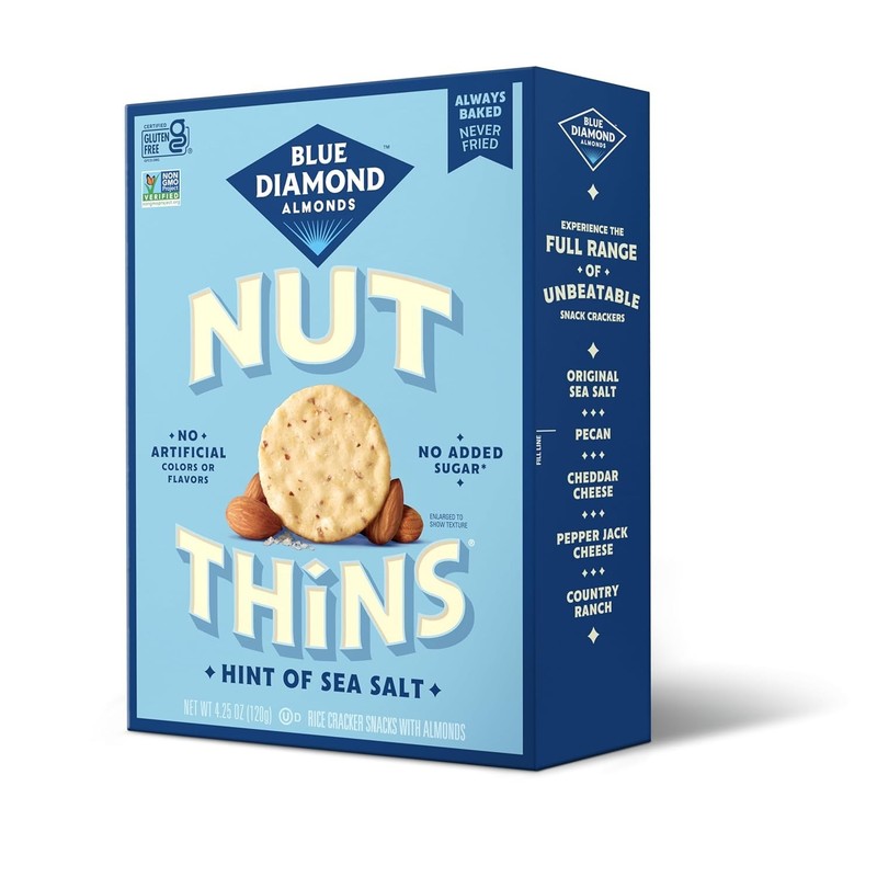 Nut Thins Gluten Free Cracker Crisps, Hint of Sea Salt, 4.25 Oz Boxes Pack of 1 gallery