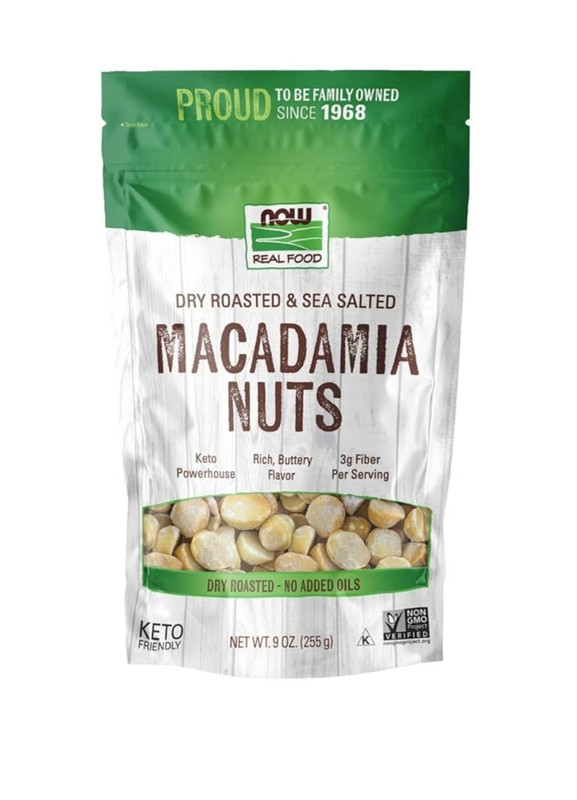 Macadamia Nuts, Dry Roasted with Sea Salt, Source of Fiber, Gluten-Free and…