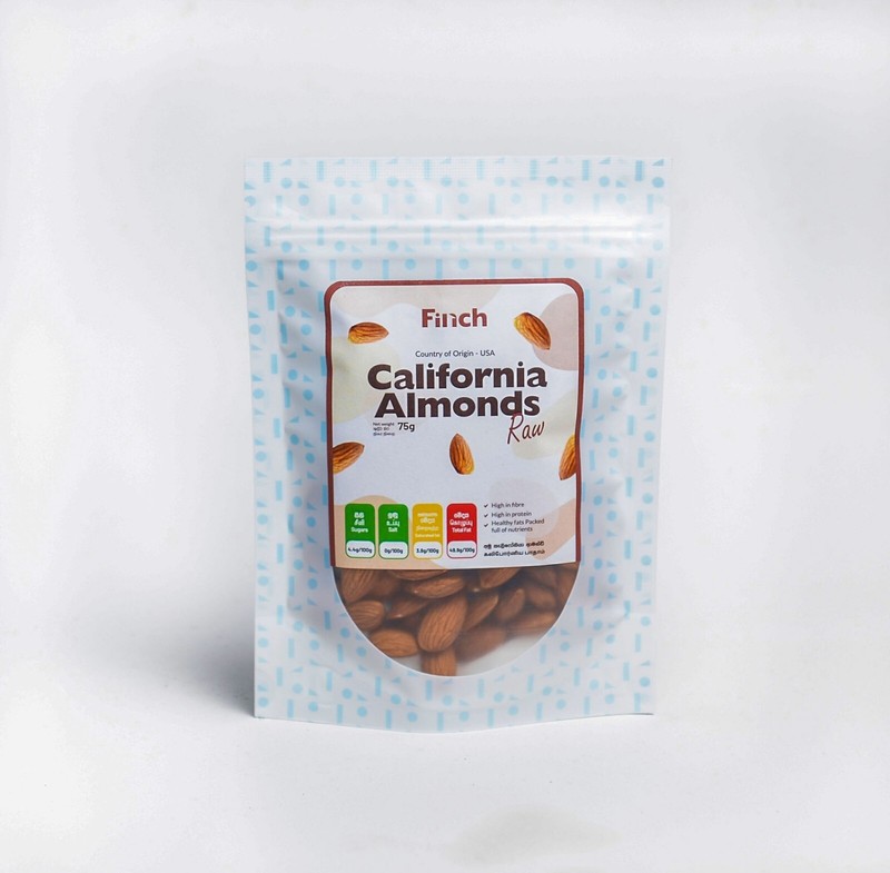 California almonds 100% natural almonds 75g