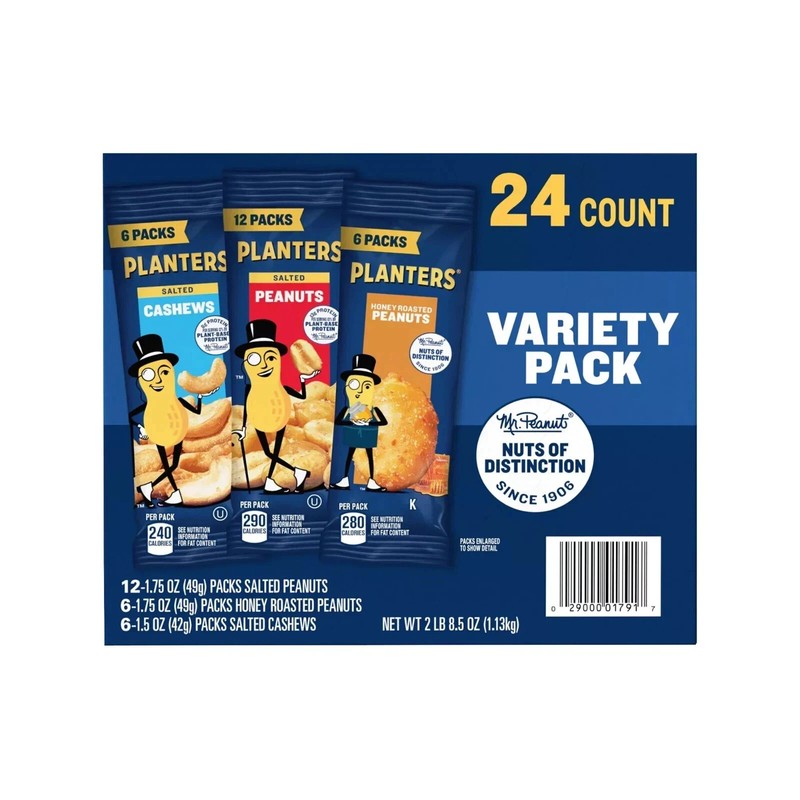 PLANTERS Variety Pack 24 Count Individual Snack Nuts Mixed Pack gallery
