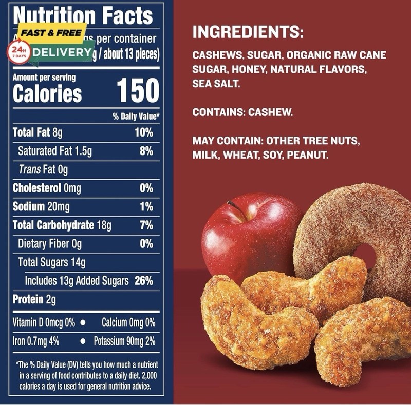 PLANTERS Apple Cider Donut Cashews - 13oz Pack Of 1 gallery