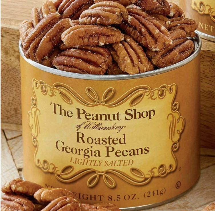 The Peanut Shop of Williamsburg, Roasted & Lightly Salted Georgia Pecans, 8.5 oz gallery