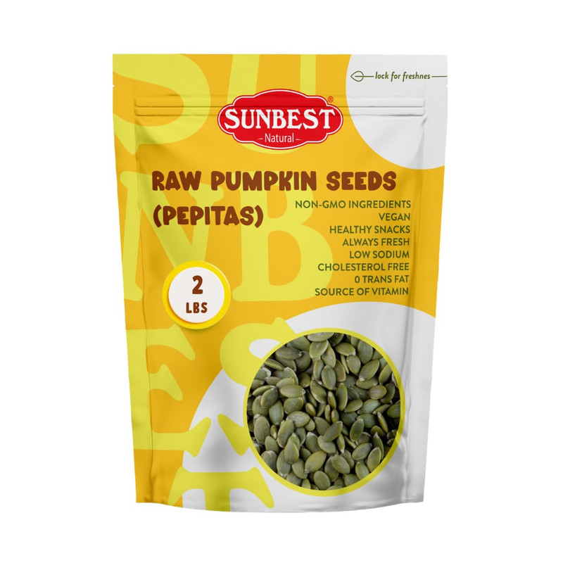 Raw Pumpkin Seeds 32 Oz (2 Lbs) 1 Pack – Nutrient-Rich, Unsalted, Ready to Eat –