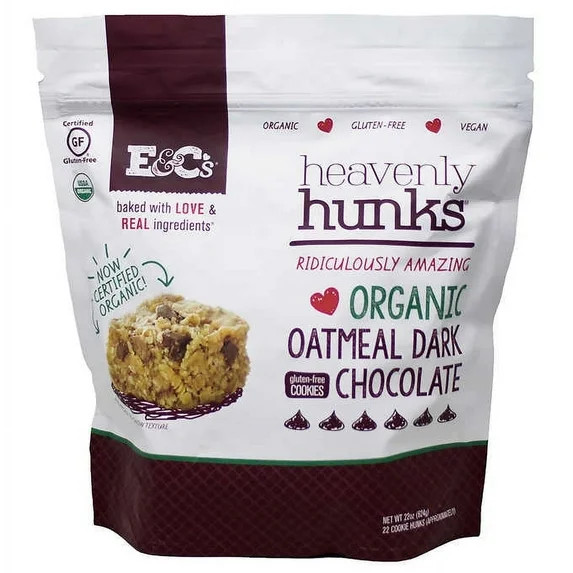Heavenly Hunks Organic Oatmeal Dark Chocolate Cookies 22 Oz