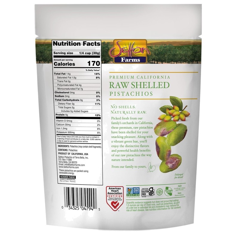 Naturally Raw Pistachios – Heart Healthy Snack – 20 oz