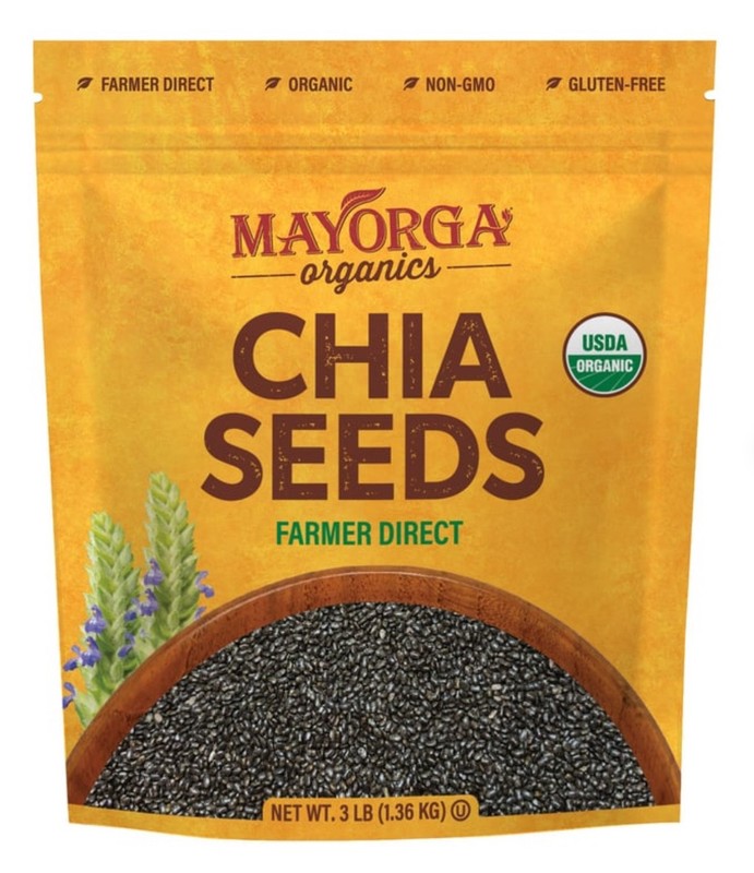 Mayorga Chia Seeds USDA Organic Farmer Direct Non-GMO 48 oz - 3 Pounds EXP 06/28 gallery