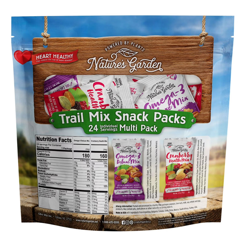 Nature's Garden Trail Mix Snack Packs (1.2oz., 24pk) Great Price FREE SHIPPING gallery