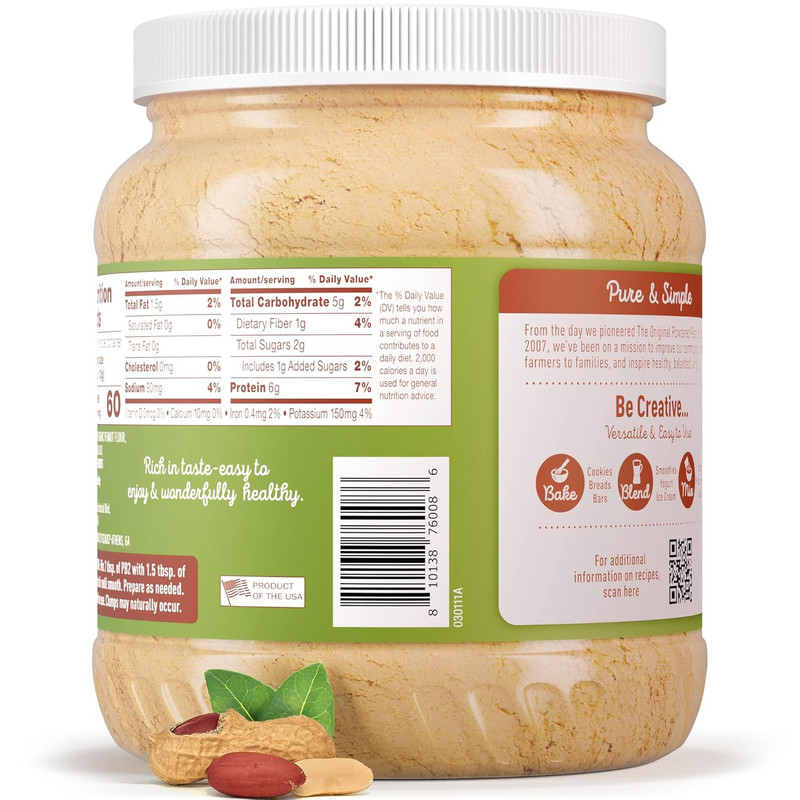 24oz Organic Powdered Peanut Butter - USDA Organic Certified, Non-GMO Project Ve gallery