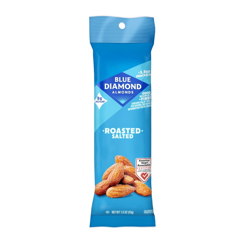 , Roasted Salted Flavored Snack Nuts, Single Serve Bags (1.5 Oz. Tubes, Pack ...