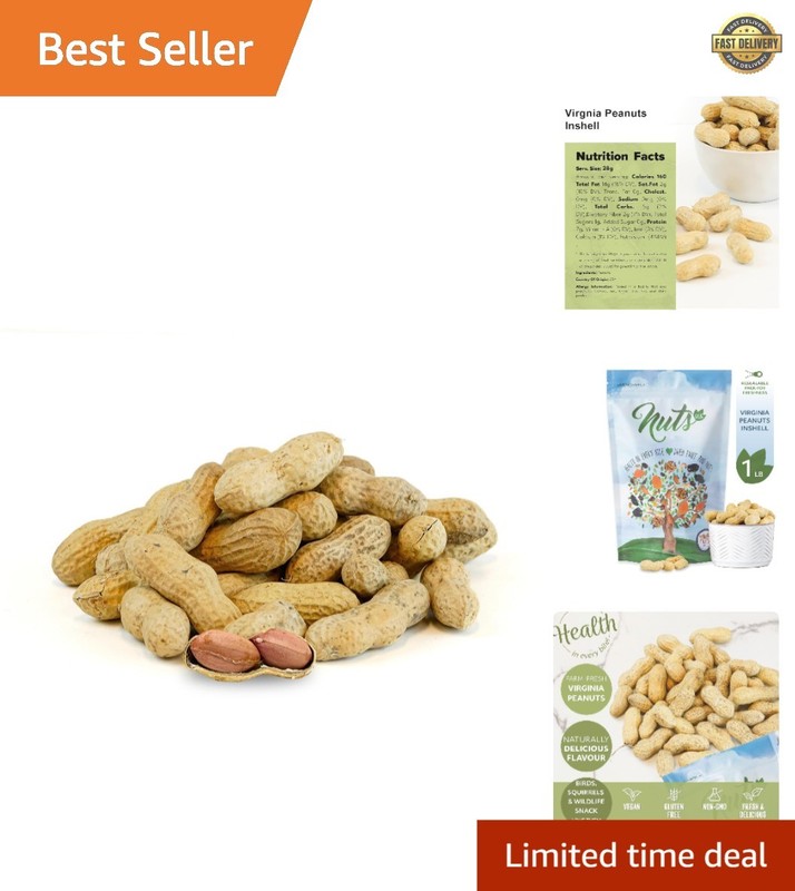 NUTS U.S. - Peanuts In Shell | Grown, Non-GMO Raw for Birds, Squirrels & Wil...
