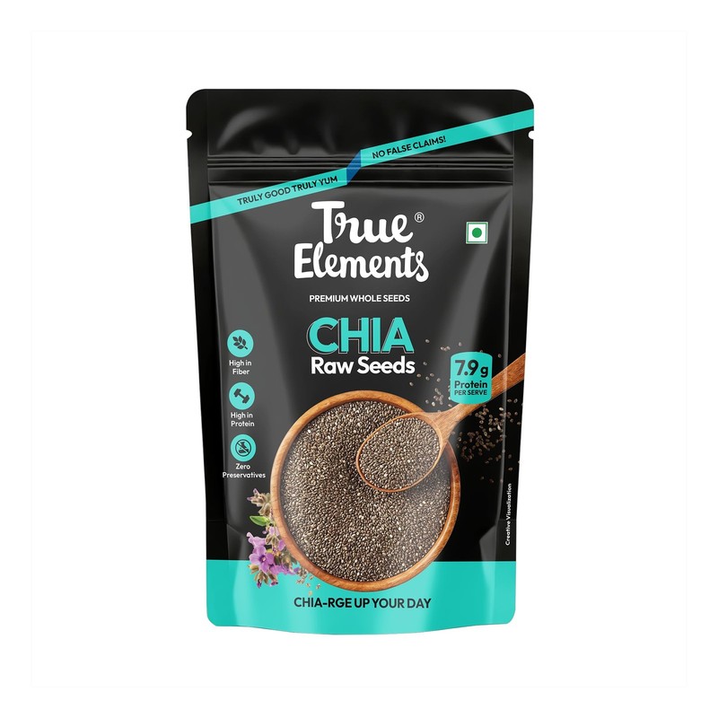 True Elements Chia Seeds 150g | Non-GMO Omega-3 Seeds | Healthy Snacks & Diet