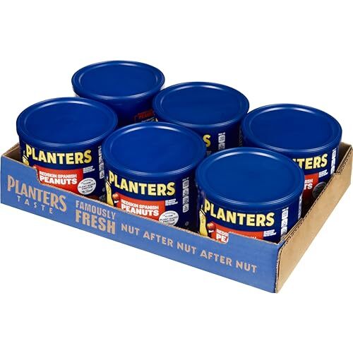 Planters Redskin Spanish Peanuts 6 ct Pack 12.5 oz Canisters gallery