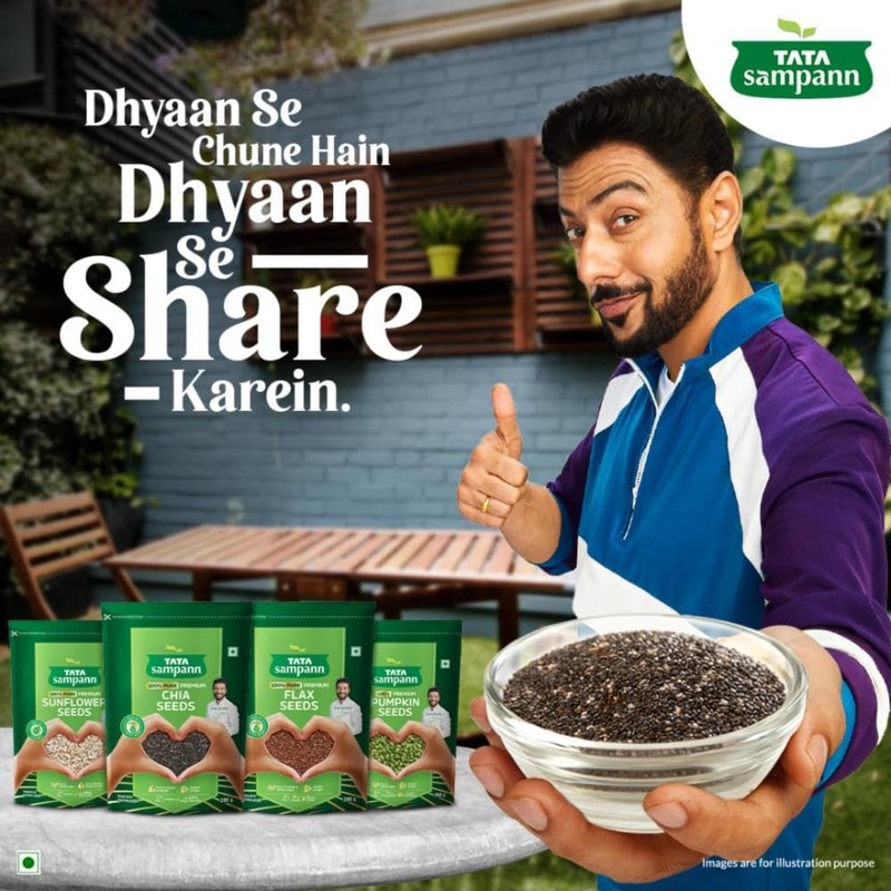 Tata Sampann Chia Seeds 200g | Omega-3, Calcium, Protein | Fiber-Rich Superfood gallery