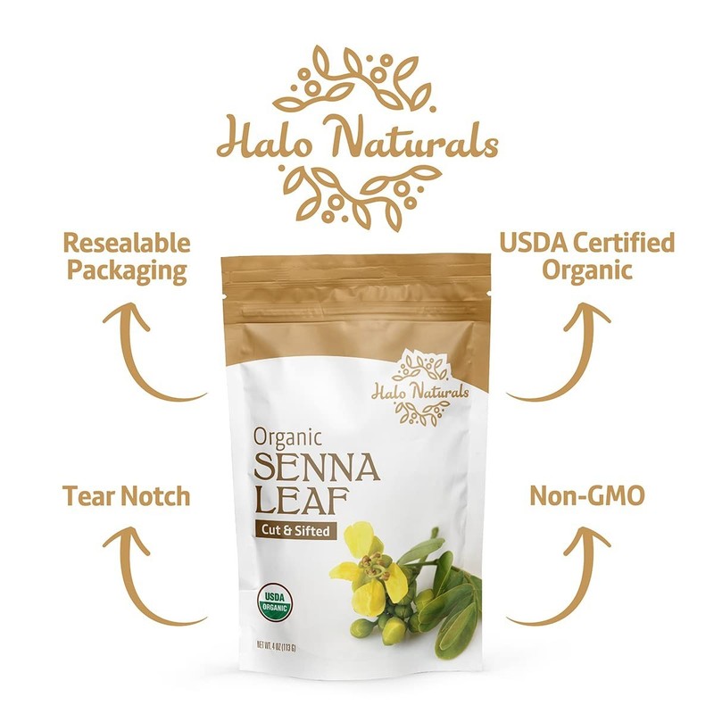 Organic Senna Leaf Cut & Sifted 4 Ounces Senna alexandrina USDA Certified | R... gallery