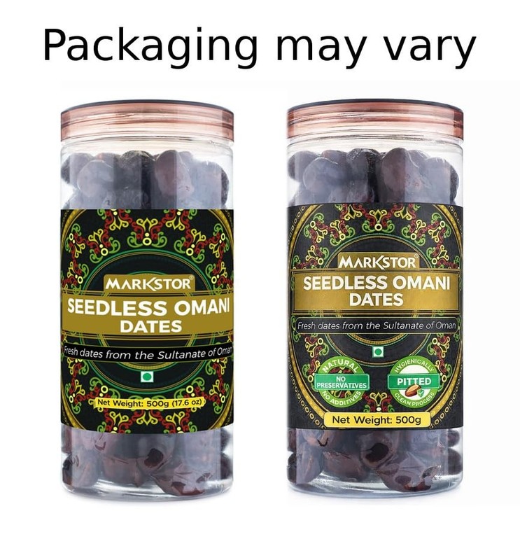 Markstor Omani Seedless Dates 1kg | Premium Khajoor | No Sugar | Dry Fruits gallery