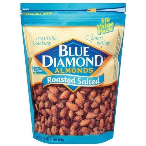 Blue Diamond Almonds Roasted Salted 16 oz Bag gallery