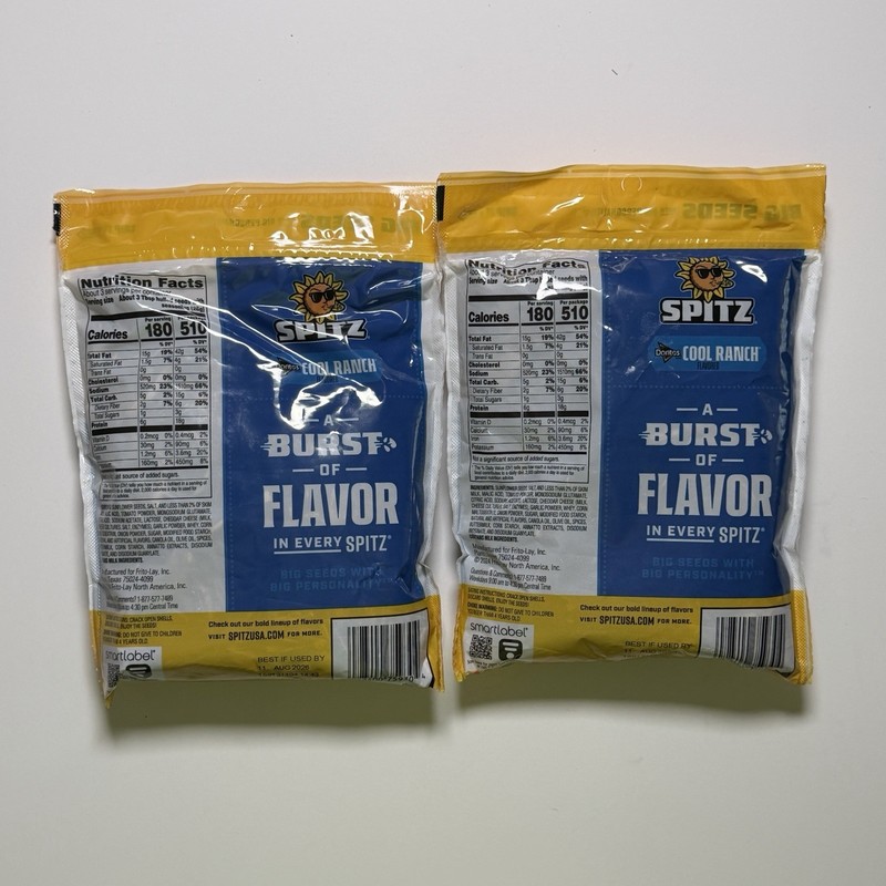 NEW 2 Bags Spitz Doritos Cool Ranch Sunflower Seeds 6oz Exp. 8/11/26 gallery
