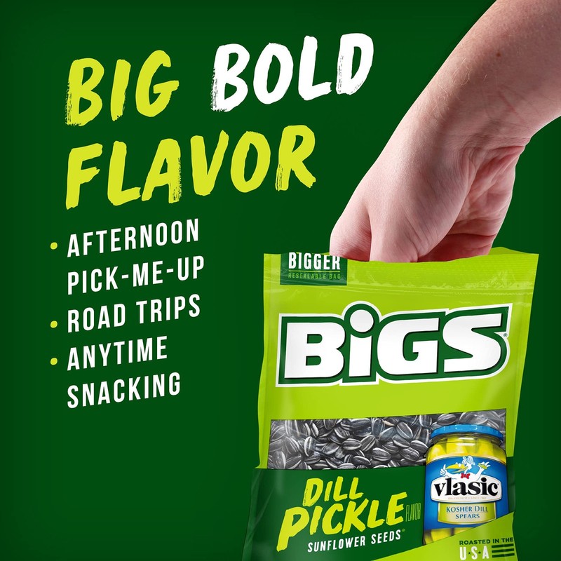 BIGS Vlasic Dill Pickle Sunflower Seeds, 5.35-Ounce Bags (Pack of 12) (108968870 gallery