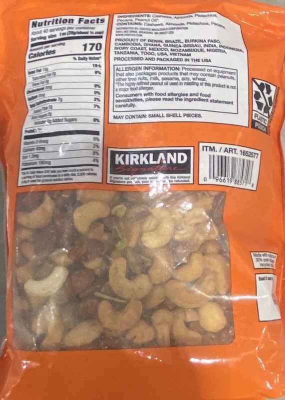 KIRKLAND Signature Extra Fancy UNSALTED MIXED NUTS 40 oz Bag 2.5 Lbs gallery