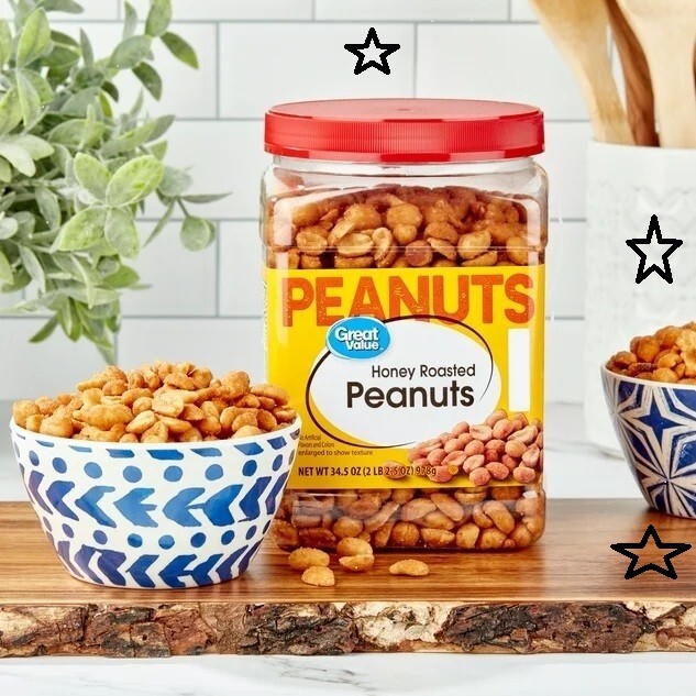 34.5 oz Great Value Honey Roasted Peanuts gallery