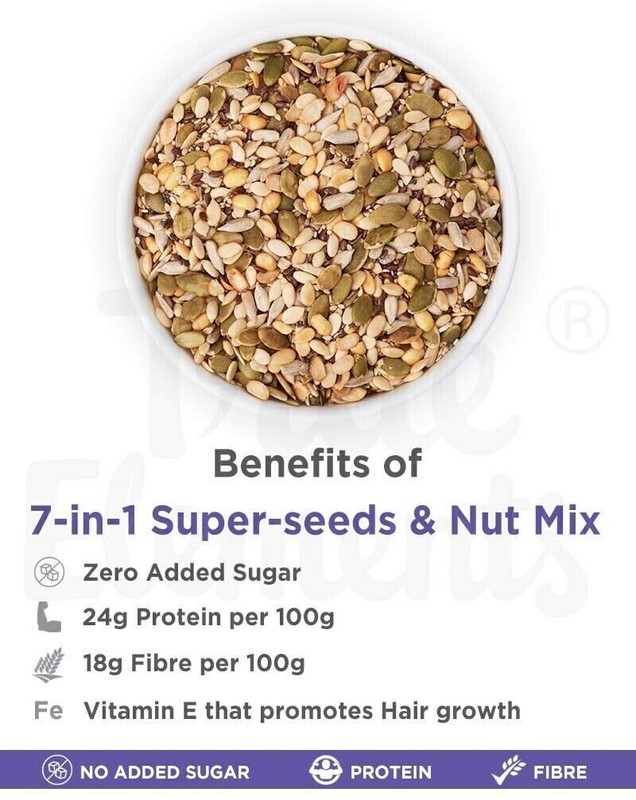 True Elements 7 in 1 Nuts and Seeds Mix (125g * 2) -Mix Seeds for Eating | Seed. gallery
