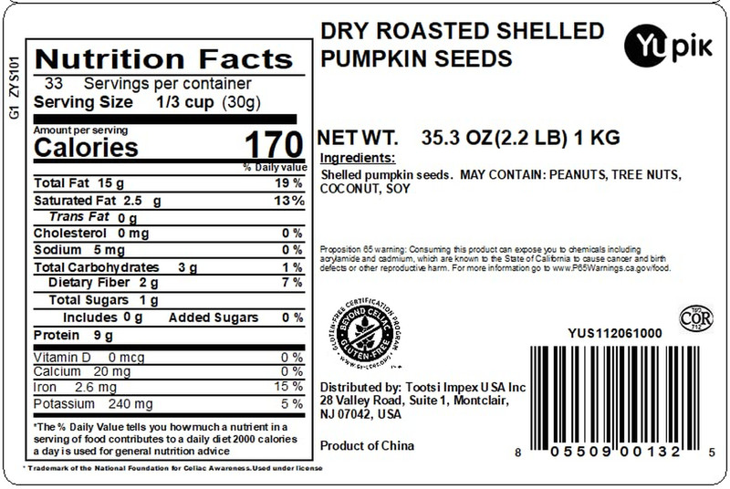 Dry Roasted Pumpkin Seeds, No Shell, 2.2 Lb (35.3 Oz), Gluten-Free, Gmo-Free, Ko gallery