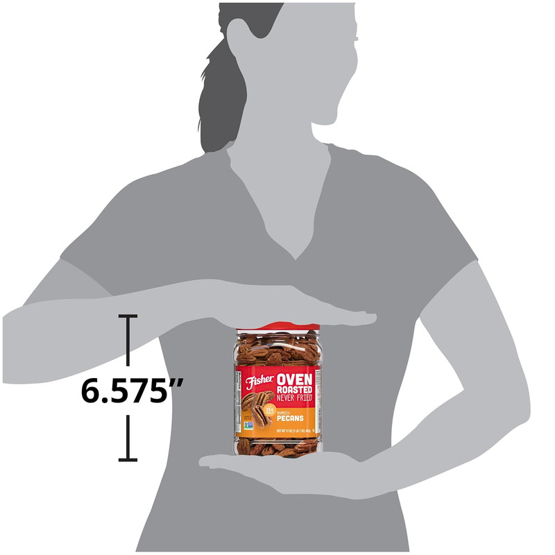 Fisher Oven Roasted Never Fried Mammoth Pecans, 17 Ounces (Pack of 1), Heart Hea gallery