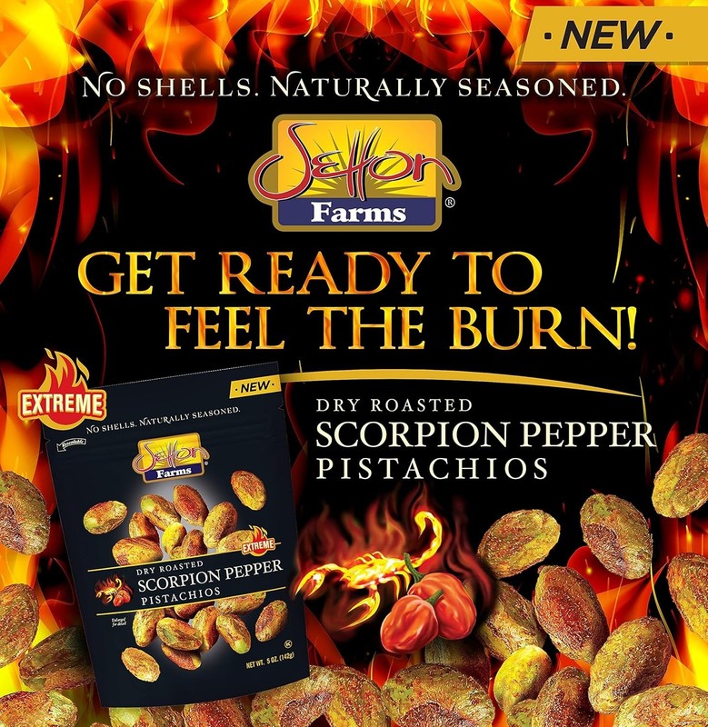 Setton Farms Scorpion Pepper Pistachios 5oz Spicy No Shell Snacks Free Shipping gallery