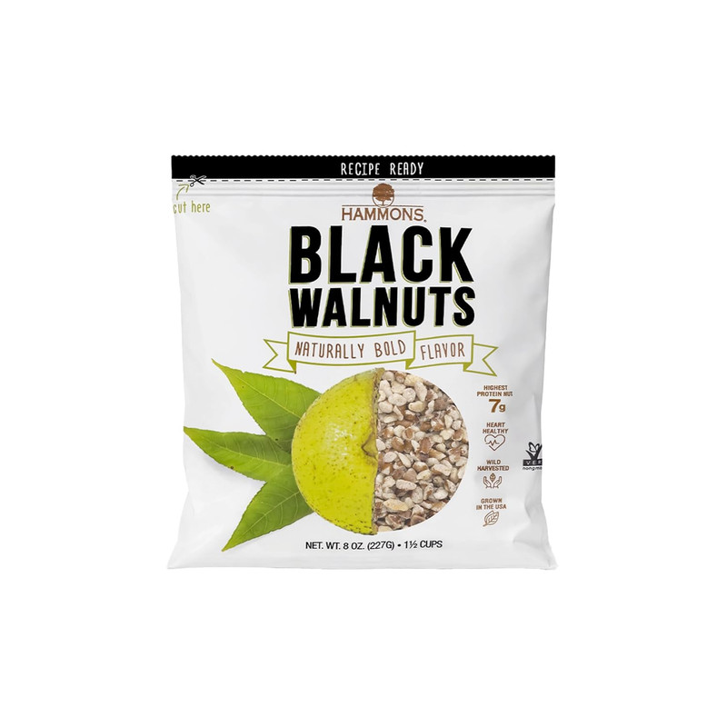Black Walnuts 8oz Wild Harvested Non GMO Keto High Protein Baking Nuts