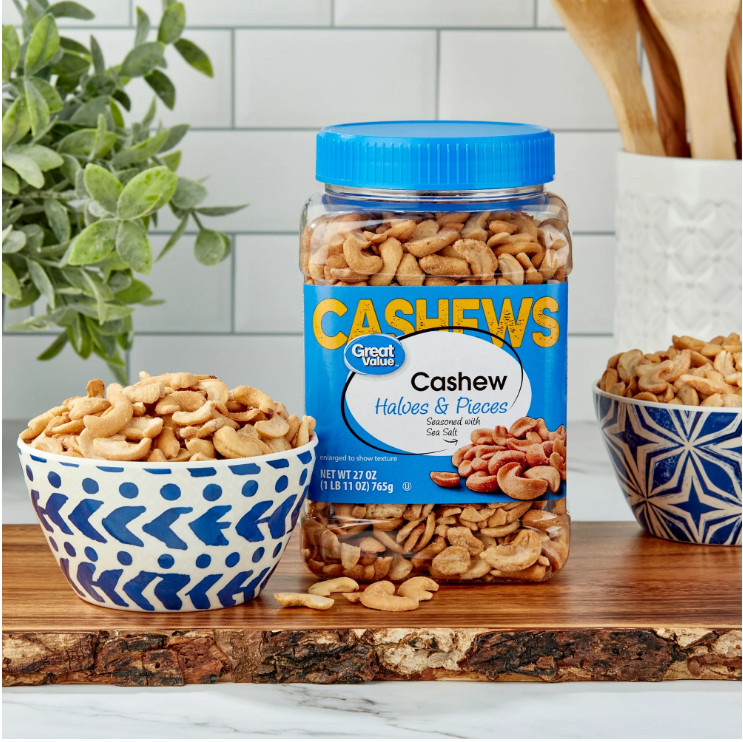 4 BOX Great Value Cashew Halves & Pieces, 27 oz gallery