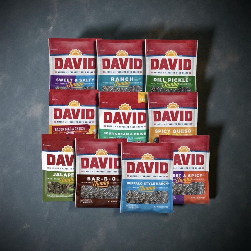 Tribeca Curations | David Sunflower Seeds Variety Pack, Curated Flavors - BBQ, D gallery