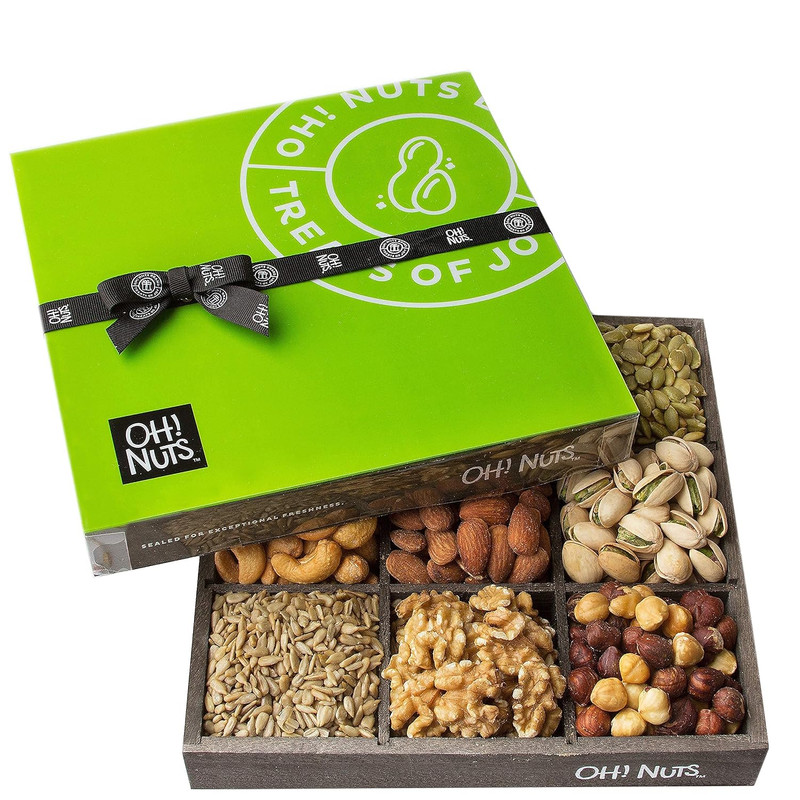 Oh! Nuts 9 Variety Nuts Gift Basket - Healthy Gift Baskets - Gourmet Assorted Nu gallery