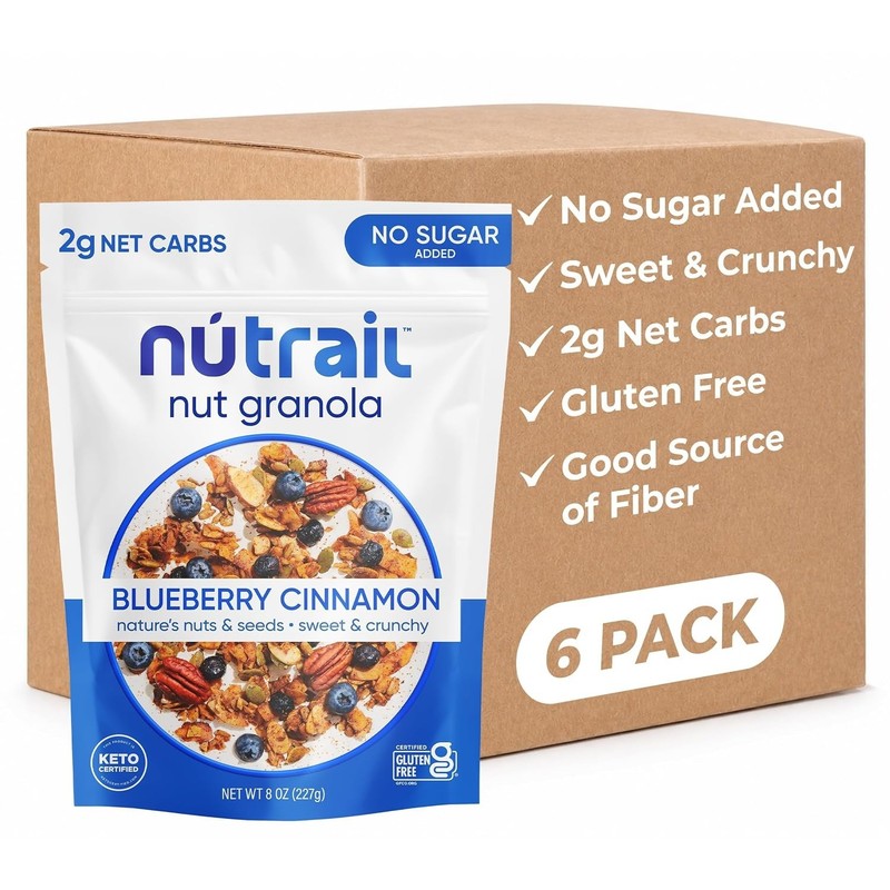 Delicious Blueberry Cinnamon Granola 8 oz (6 Bags) - Gluten Free & Keto Friendly gallery