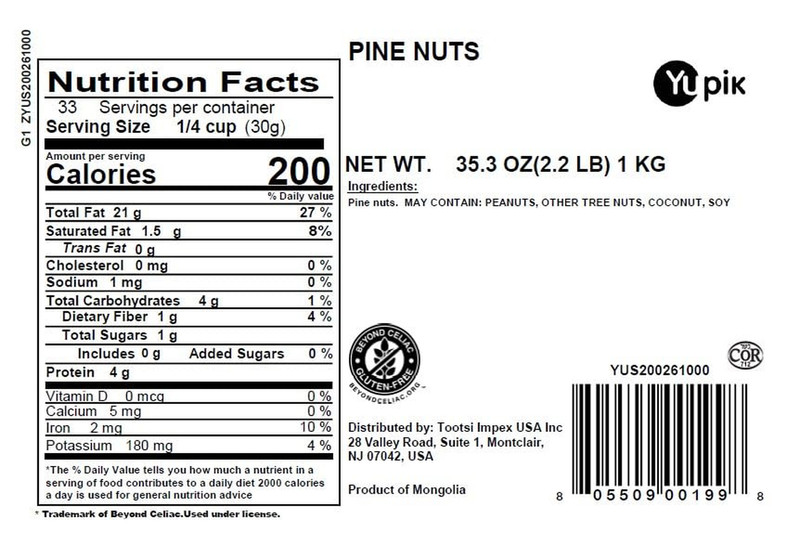 Pine Nuts, 2.2 Lb (35.2 Oz), Raw, Gluten-Free, Kosher, Raw Nuts, Smooth & Creamy gallery