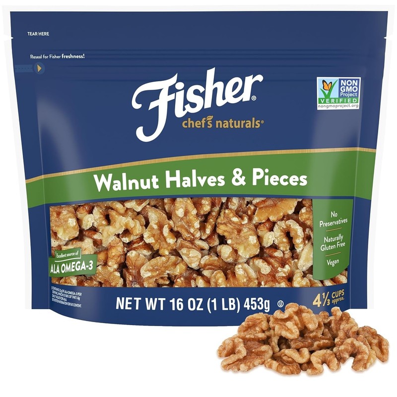 Nutritious 16 oz Walnut Halves & Pieces - Perfect for Baking & Healthy Snacking gallery