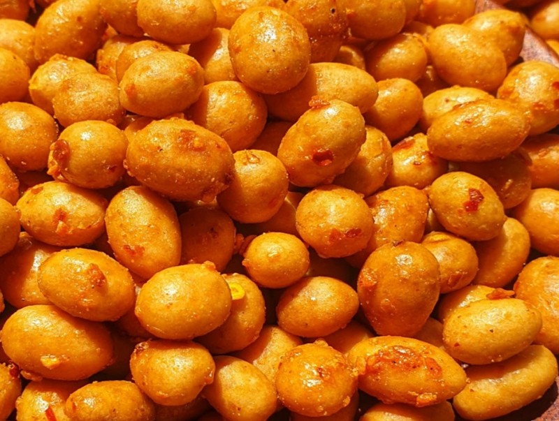 4 POUNDS GARLIC CHILI CRISPY PEANUTS Vegan Protein Snack BULK VALUE BAG PICK NOW gallery