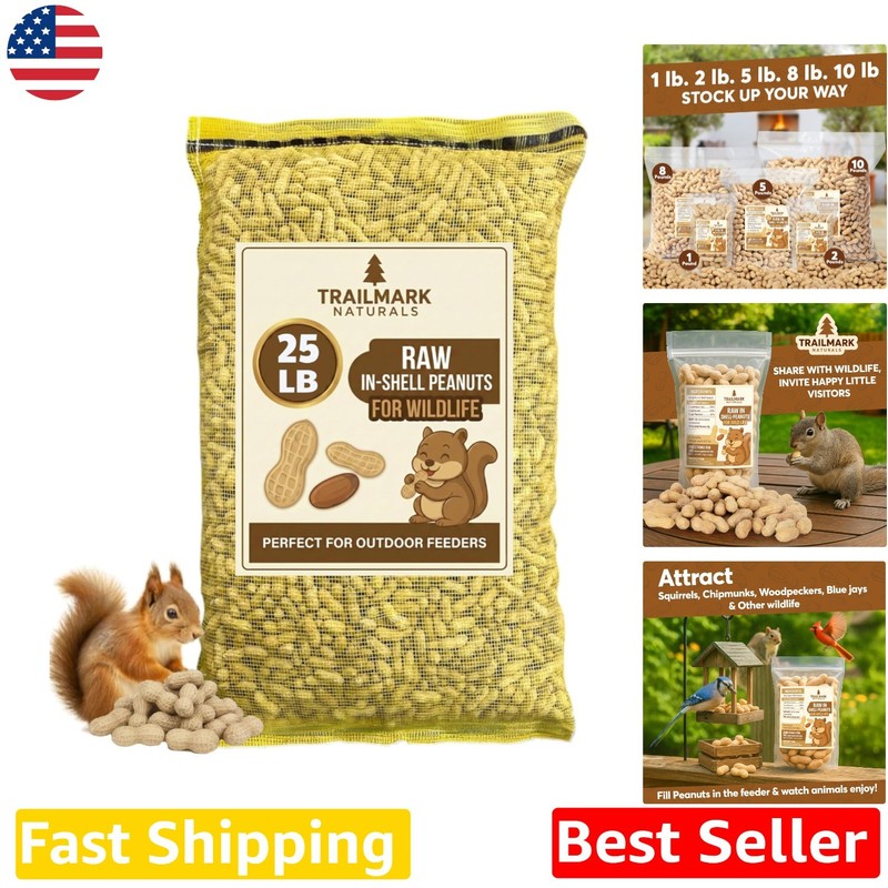 Bulk 25lb Raw Peanuts In Shell – Natural Squirrel & Wild Bird Feed – USA Farm
