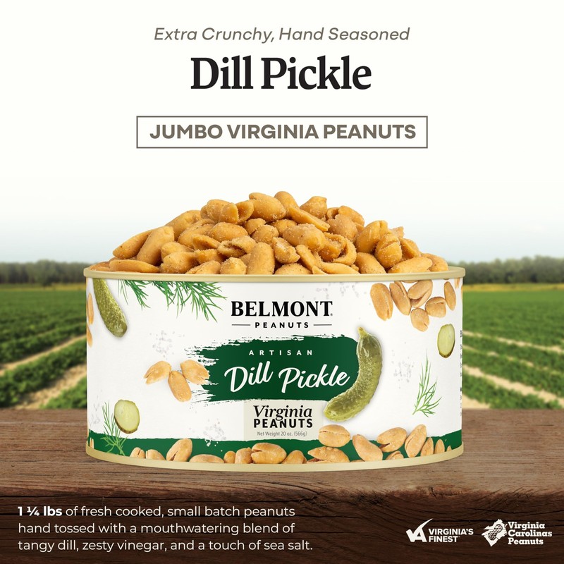 Belmont Peanuts Artisan Dill Pickle Flavored Virginia Peanuts, 20 oz 1 Pack –... gallery