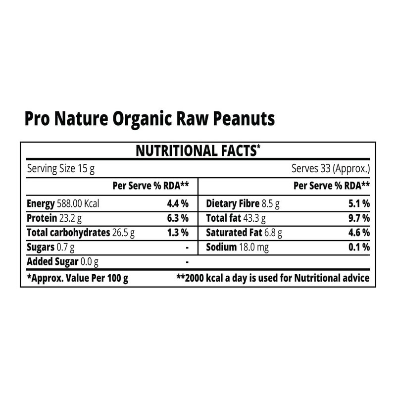 Pro Nature Raw Peanuts 1kg | Organic, Premium Moongfali, High Protein & Fiber gallery