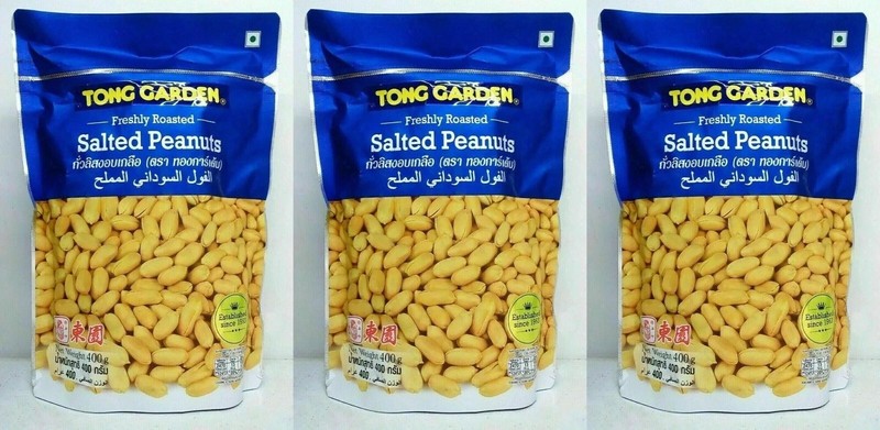 3x Tong Garden Peanut Baked Salt Delicious Natural Benefits Food Meticulous 400g