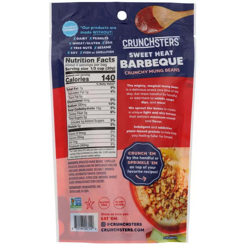 Crunchsters Protein Snack Bbq 4 oz gallery