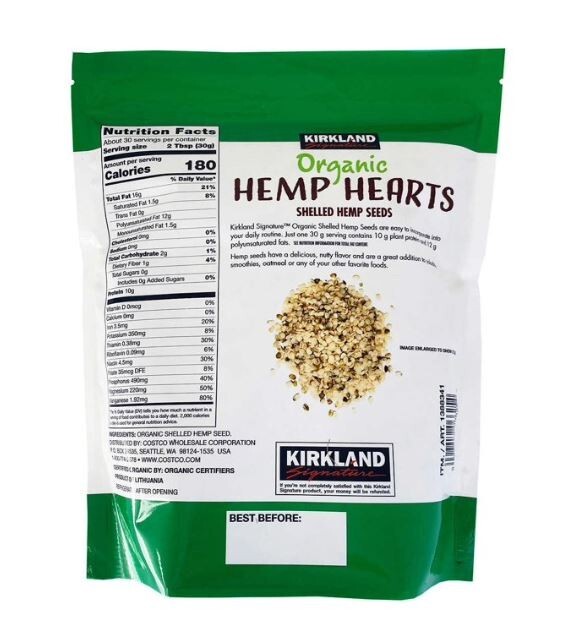 Kirkland Hemp Hearts Shelled Hemp Seeds 2 lb Organic gallery