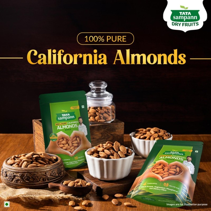 Tata Sampann Almonds 500g | California Badam Whole Rich Protein Fiber Magnesium gallery