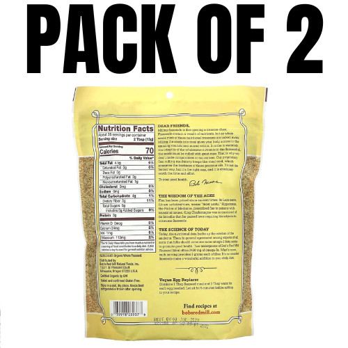 Organic Flaxseed Meal, Whole Ground, 1 lb (453 g) pack of 2 gallery