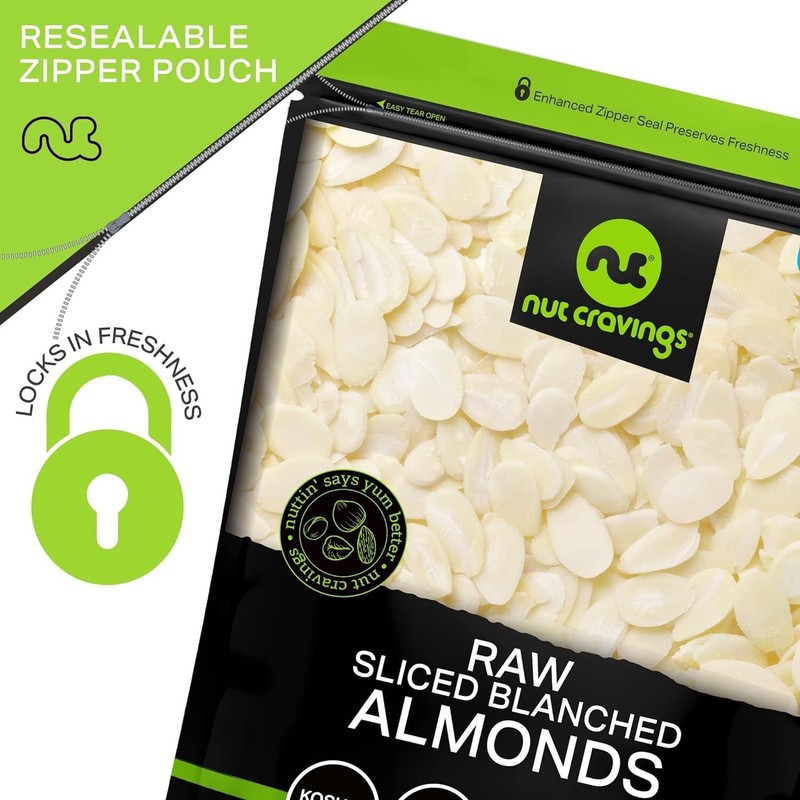 All-Natural Blanched Sliced Almonds - Fresh 5 LB Pack for Nutritious Snacking gallery