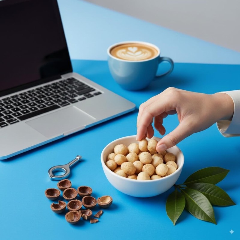 Golden Crunch In-Shell Macadamias 225g - Premium Australian Macadamia Nuts with gallery